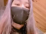 絕對精品蒙面女矽膠義乳與白虎小穴誘惑